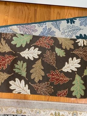 Tapestry Style Fall Leaves Holiday Table Runner